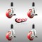 Service Caster 3 Inch 316SS Red Poly Swivel 1-1/4 Inch Expanding Stem Caster Set Brake SCC SCC-SS316EX20S314-PPUB-RED-TLB-114-4 - alternate 4